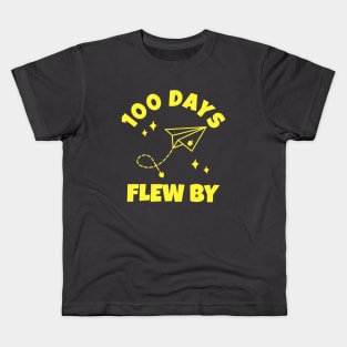 100 Days Flew By - Happy 100 Days Of School celebration party Kids T-Shirt